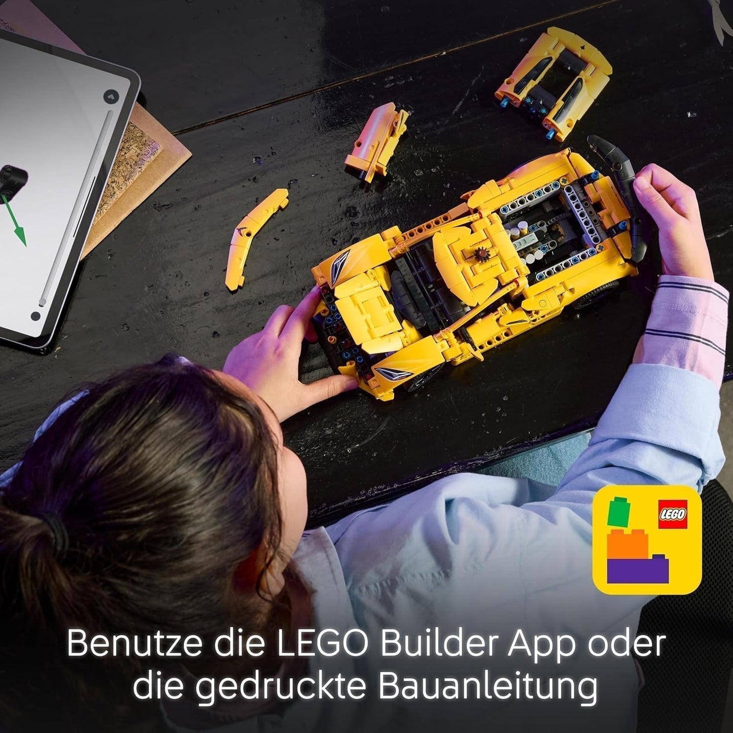 LEGO Technic Chevrolet Corvette Stingray - Sběratelská stavebnice - Sportovní autíčko - Model auta - Dárek pro 9leté chlapce a dívky, kteří milují autíčka 42205 Stavebnice Besuche den LEGO-Store