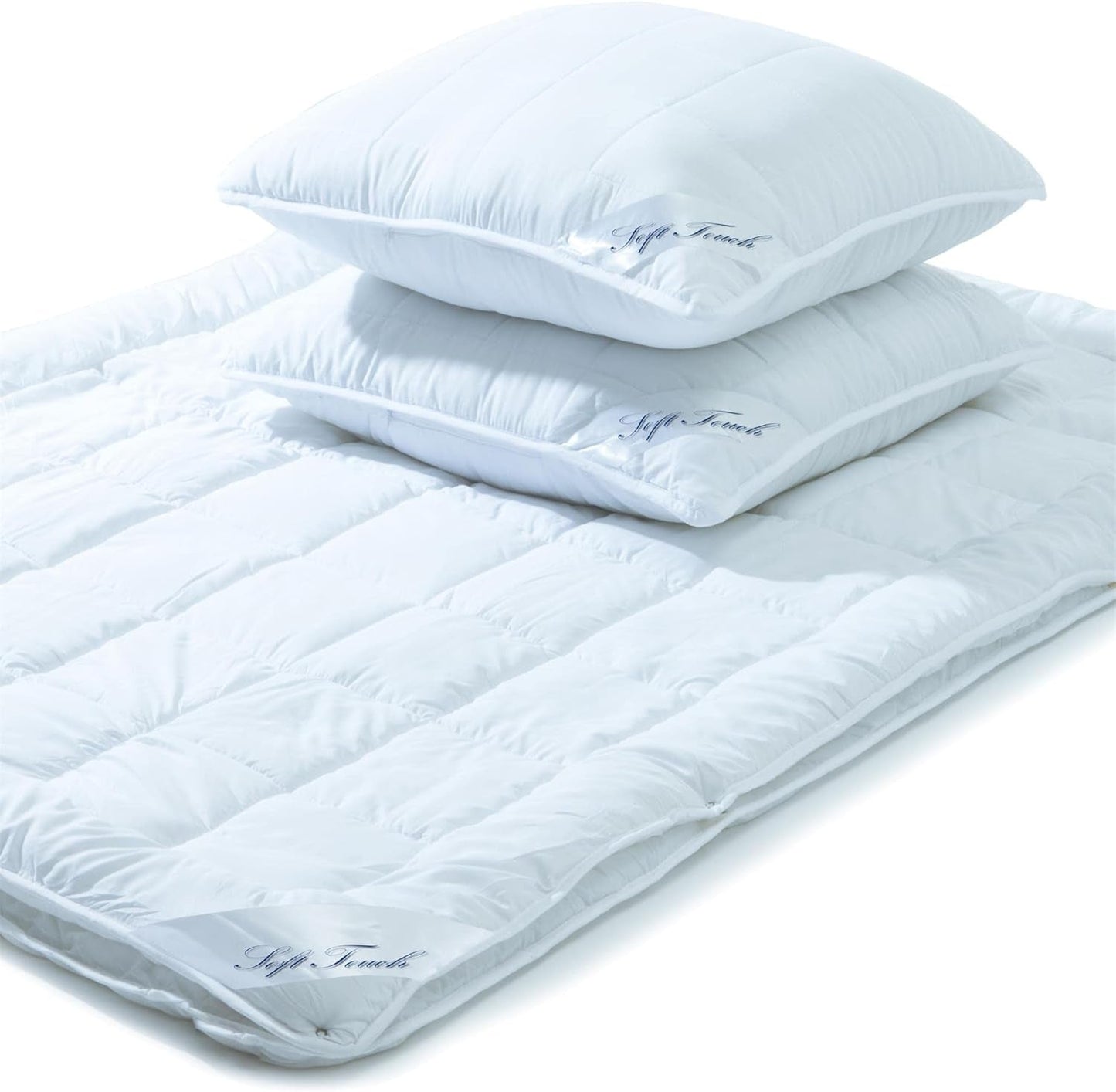 Aqua-Textil Soft Touch Set pro děti Peřina 100 X 135 Cm 250G a 350G s polštářem 40 X 60 Cm 150G Peřina 4 sezóny Klimatizace Oeko-Tex Přikrývky a přikrývky Naty Shop 200X200 Cm + 2X 80X sezóna