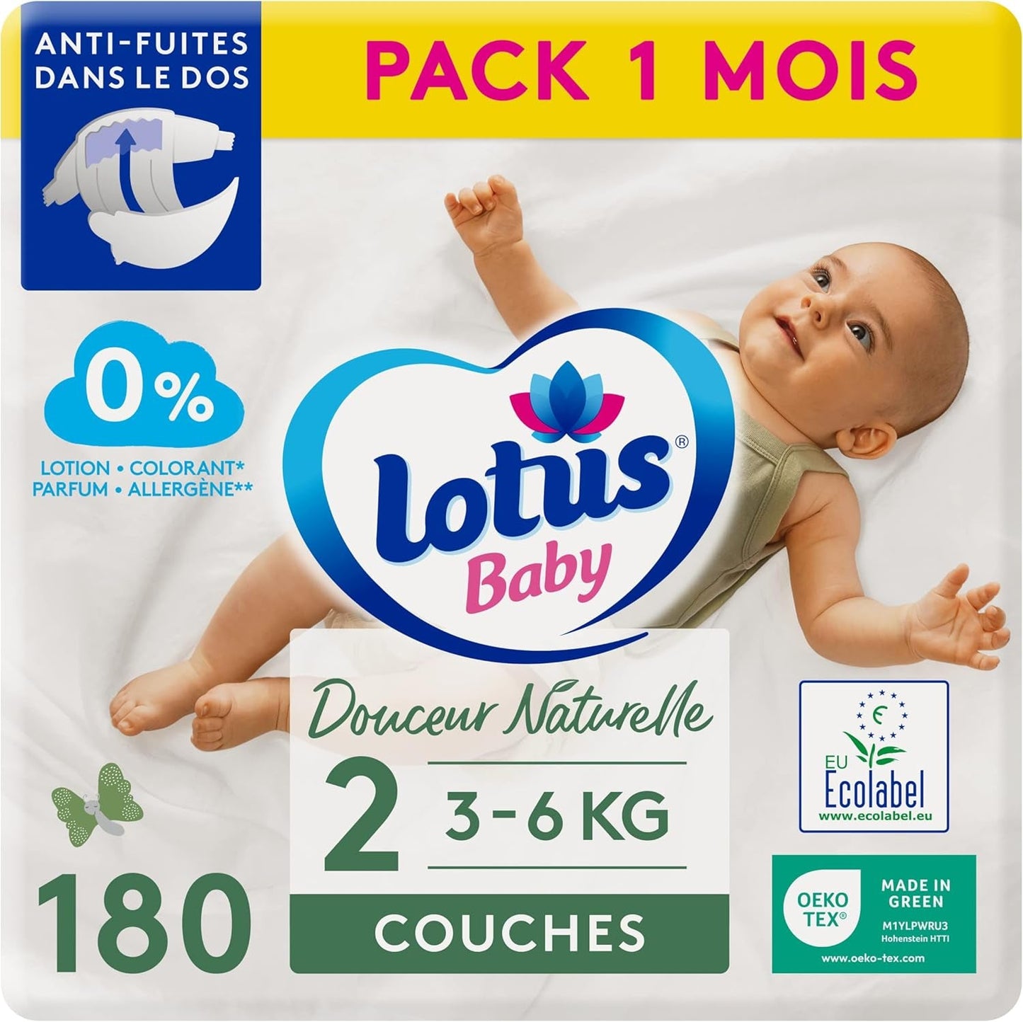 Douceur Naturelle – Velikost 3 plen (5-9 kg) Balení 1 měsíc – 172 plen