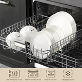 MALACASA Sada jídelního nádobí pro 4 osoby Bone China 16dílná sada nádobí Kulatý bílý se zlatým okrajem Kombinace Sada 4 talířů 4 dezertních talířů 4 talířů Suma a 4 misky na cereálie Řada NORI
