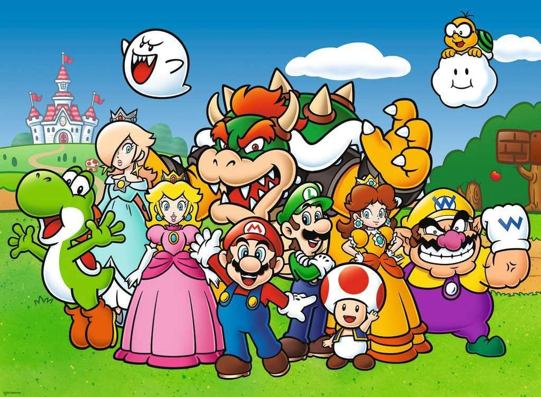Skládačka pro děti 100 dílků XXL - Nintendo Super Mario Fun Puzzle Naty Shop