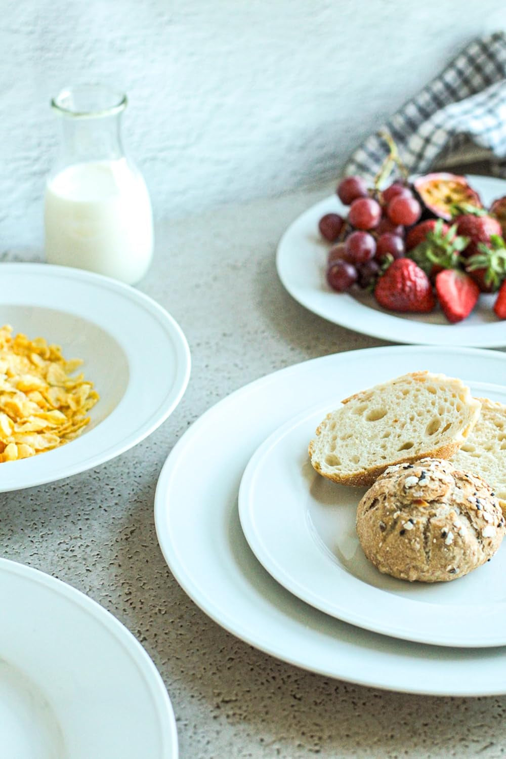 MÄSER Arlona 18dílná porcelánová sada nádobí pro 6, nadčasová a elegantní, bílá