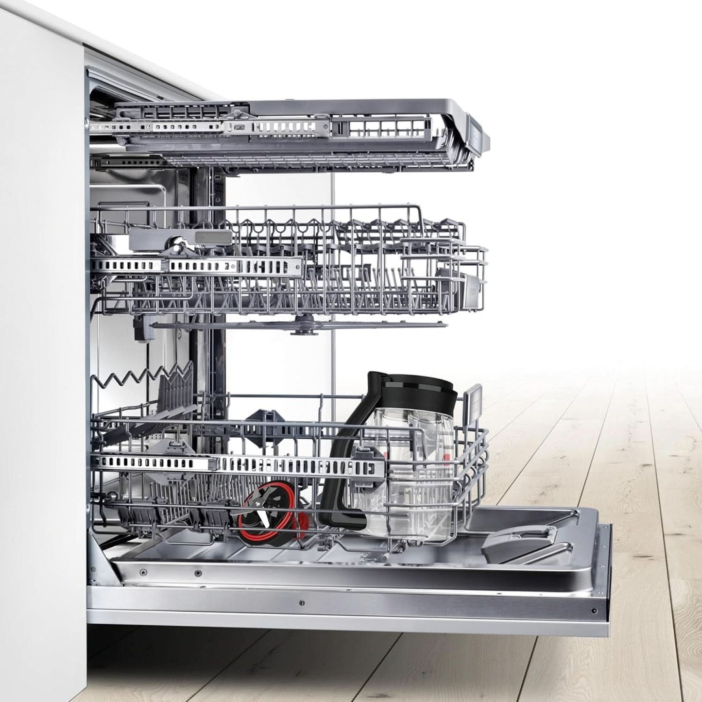 Bosch Standmixer Vitapower Serie 4 MMB6172SN, Verbesserte Version, 10 Jahre Motorgarantie, Edelstahl-Klingen, 1,5L Glasbehälter, Spülmaschinenfeste Teile, 30 000 U/Min, 1200 W, Silver Kitchen Naty Shop