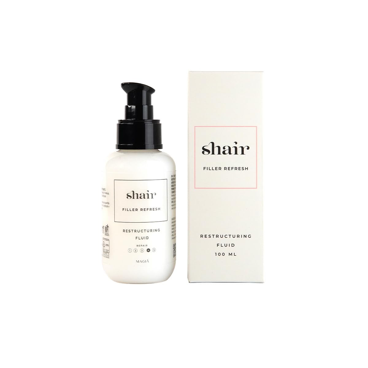 Shair Filler Refresh: Restrukturalizační tekutina, revitalizační, povzbuzující, hedvábná, rozčesávací, pro matné, suché, ošetřené produkty na rozčesávání vlasů s roztřepenými konci Naty Shop Výchozí název
