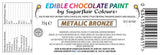Potravinářské barvivo Sugarflair Chocolate Potravinářské barvivo na čokoládu, metalický bronz - Barevné bio kakaové máslo, čokoládové barvivo na barvení čokolády, pralinek - 35 g
