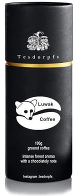 Tesdorpfs 100% Kopi Luwak Arabica Kaffee | Cibetková káva City Roast 100g | Kaffeebohnen nebo gemahlen | Kaffeespezialität jako dárek pro milovníky kávy von Tesdorpf (Ganze Bohnen)
