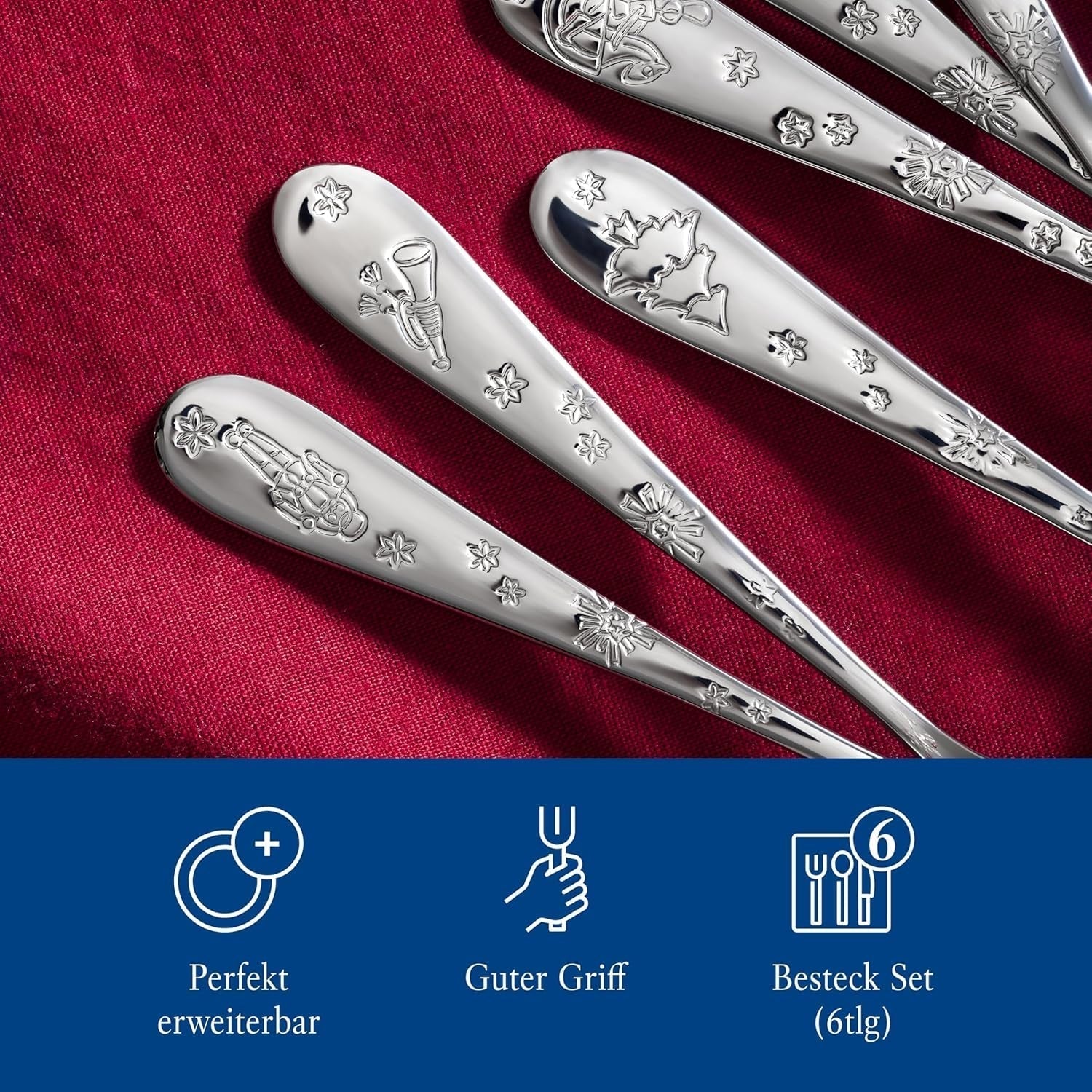 Villeroy & Boch - Toy'S Delight sada kávových lžiček 6 kusů Silver Platinum, vhodné do myčky Kitchen Naty Shop