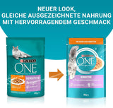 PURINA ONE Sensitive mokré krmivo pro kočky, jemné kousky v kuřecí omáčce, balení 26 ks (26 x 85 g)