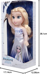 Panenka Disney Frozen 2 Elsa – 35 cm vysoká, polohovatelná panenka v ikonických módních šatech a dlouhých vlajících vlasech pro extra zábavu, pro dívky od 3 let, 214894