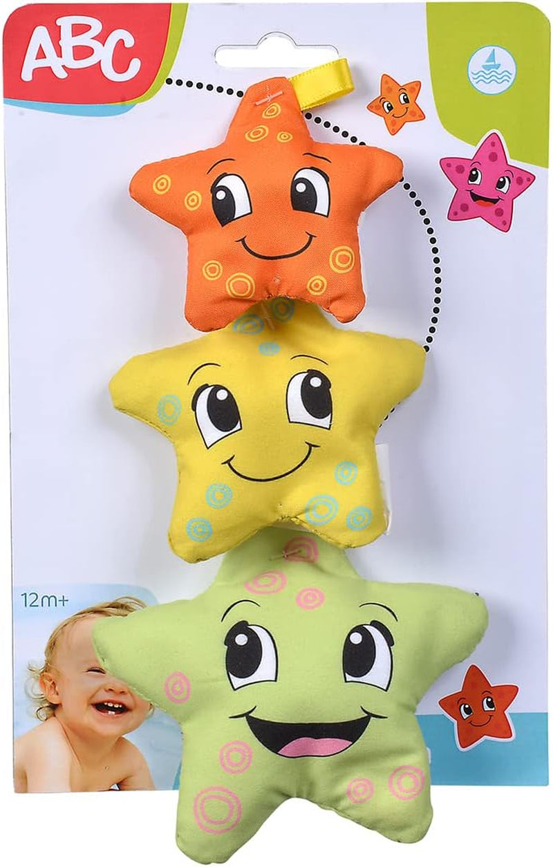Simba 104010071 - ABC měkká hvězdice, dětská hračka, textilní hvězdičky plněné polystyrenem, 3 kusy, od 6 měsíců Hračky Bebe Naty Shop