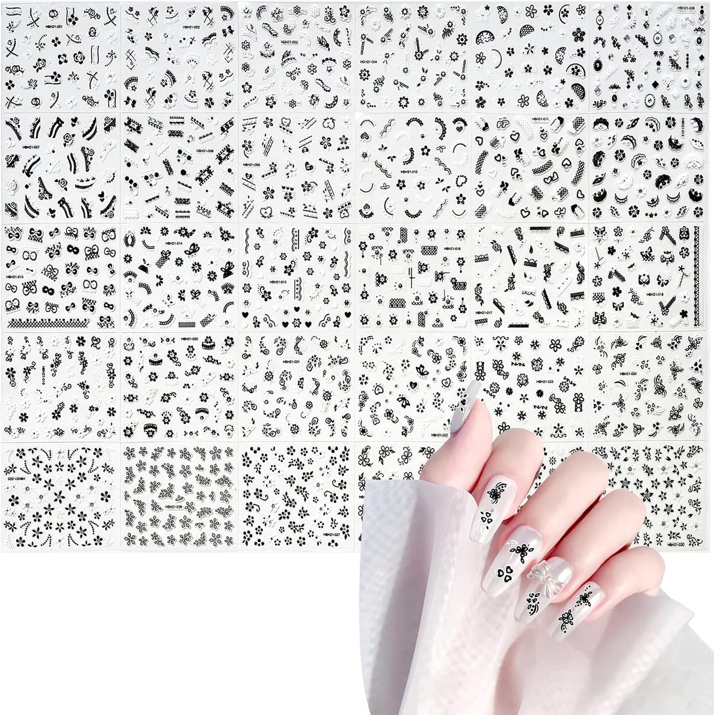 3D Nálepka na nehty Aurora 30 Blatt Gold Nálepka na nehty Selbstklebend Nagelaufkleber Holografisches Stern Herz Dekoration Nageldesign Zubehör