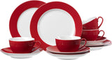 Kávový servis Ritzenhoff & Breker Doppio, 12 kusů, porcelán, červená