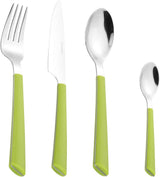 JANE příbory, leštěná nerez 18/0, zelené plastové rukojeti, 24 kusů Kitchen Naty Shop