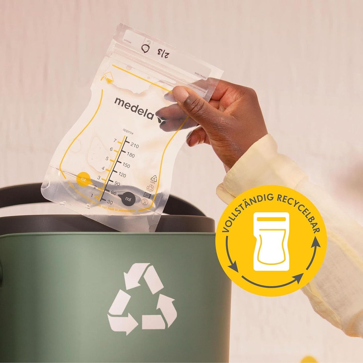 Medela Easy Pour Muttermilchbeutel Zum Einfachen Ausgießen, 100 Stück, 210 ml, Auslaufsichere Einweg-Muttermilchbeutel Mit Überlaufschutz, Stillhelfer Příslušenství Dětská výživa a kojení Naty Shop