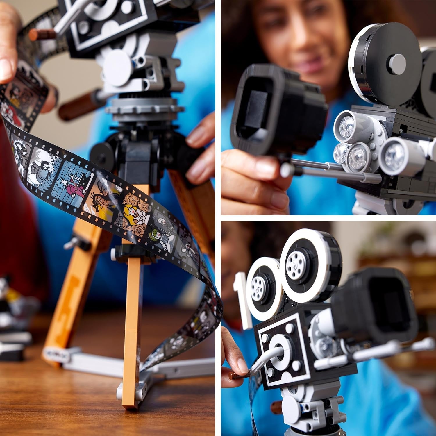 LEGO | Disney Camera – Pocta Waltu Disneymu, Sada pro dospělé s minifigurkami Mickeyho a Minnie Mouse, figurkami Bambi a Dumbo, Dárek pro ženy, muže a fanoušky, Výstava 43230 Stavebnice Besuche den LEGO-Store
