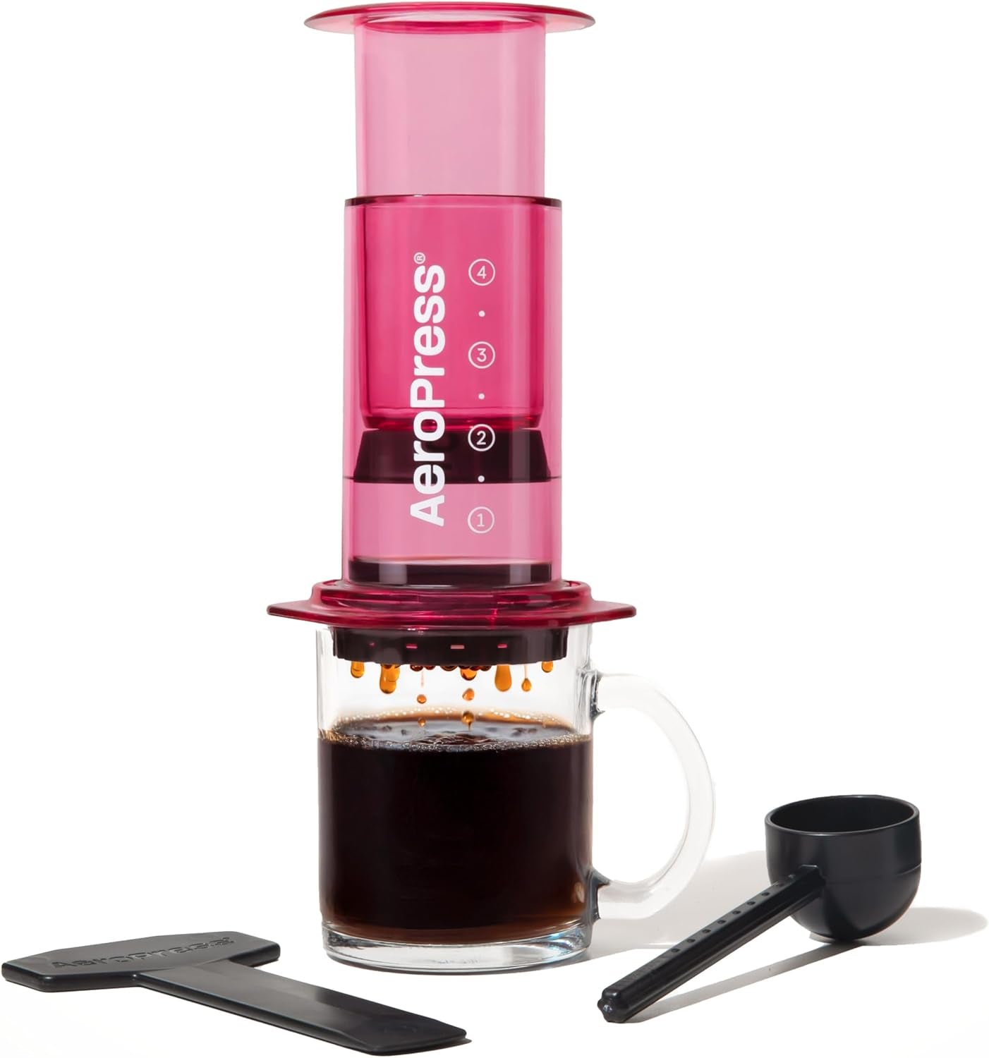Originální kávovar a espresso AeroPress, přenosný baristický kávovar s komorou, plunžrem a filtry, kávovar Rapid a espresso