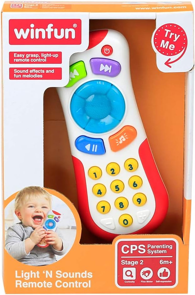 winfun 44722 Bez postavičky Můj první ovladač se zvuky, vícebarevný, S Baby Toys Naty Shop