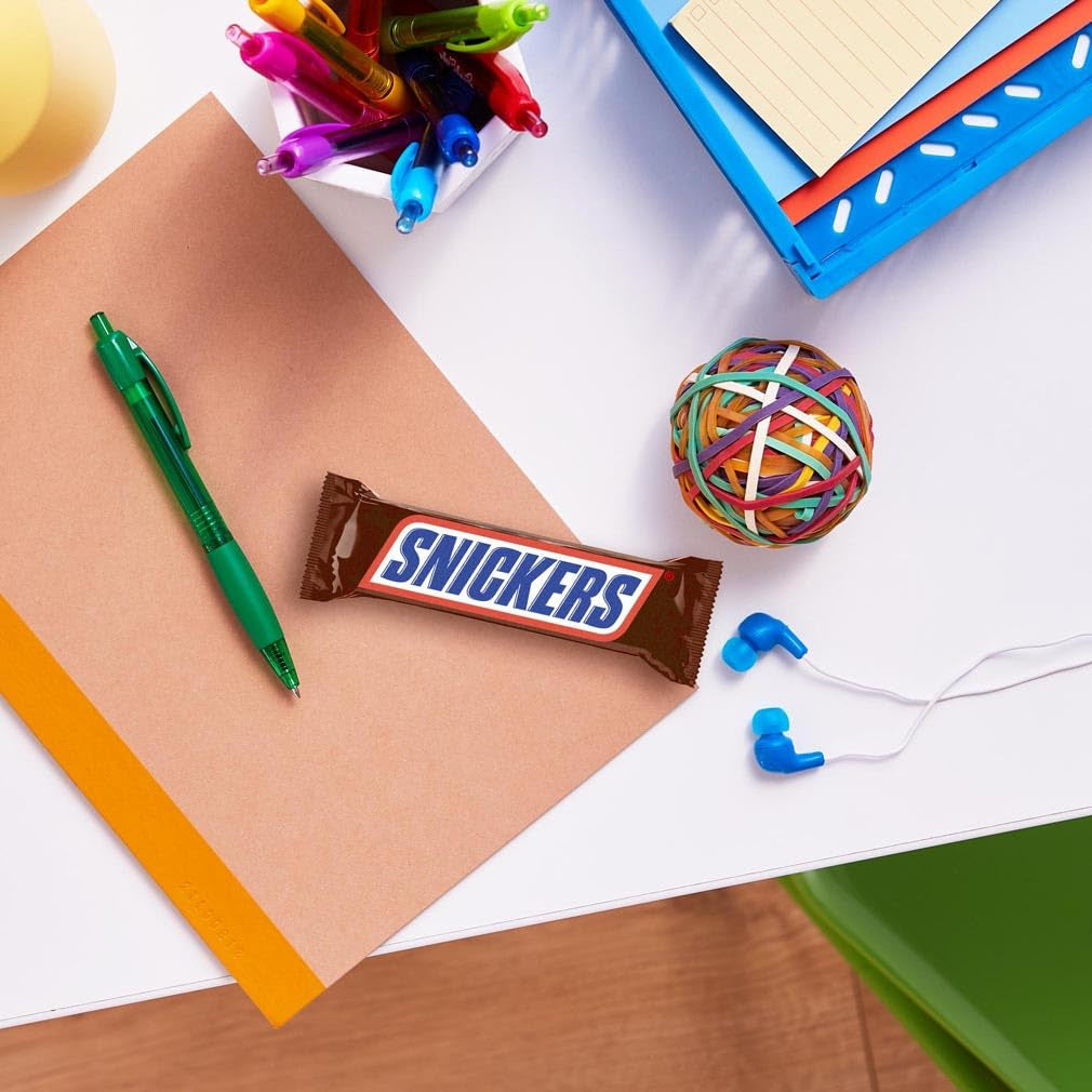 Snickers Čokoládová tyčinka Arašídový karamel 5 tyčinek | Fotbalová svačina | (1 x 5 x 50 g)