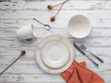 CreaTable, 23601, Romantic Vintage Series, 16dílná sada nádobí pro 4, Porcelánová kombinovaná služba, Vhodné do myčky a mikrovlnné trouby, Kvalitní výroba