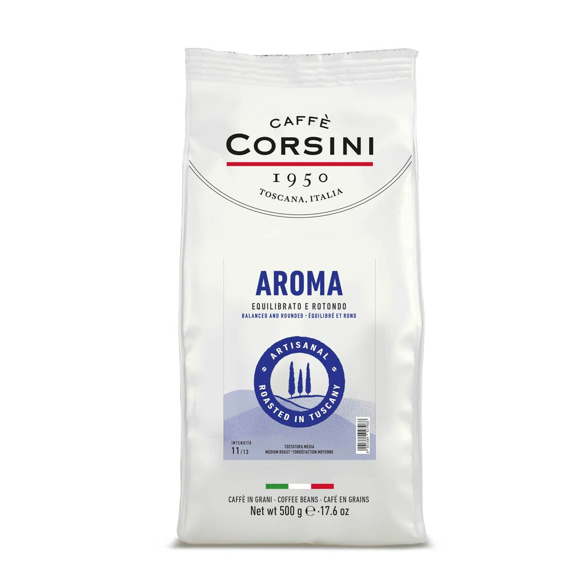 Caffè Corsini - Sada Aromatische Kaffeebohnen Der Perfekte Morgen, Ausgewählter Kaffee, 2x500g + 1Kg Gesamtes Set 2Kg