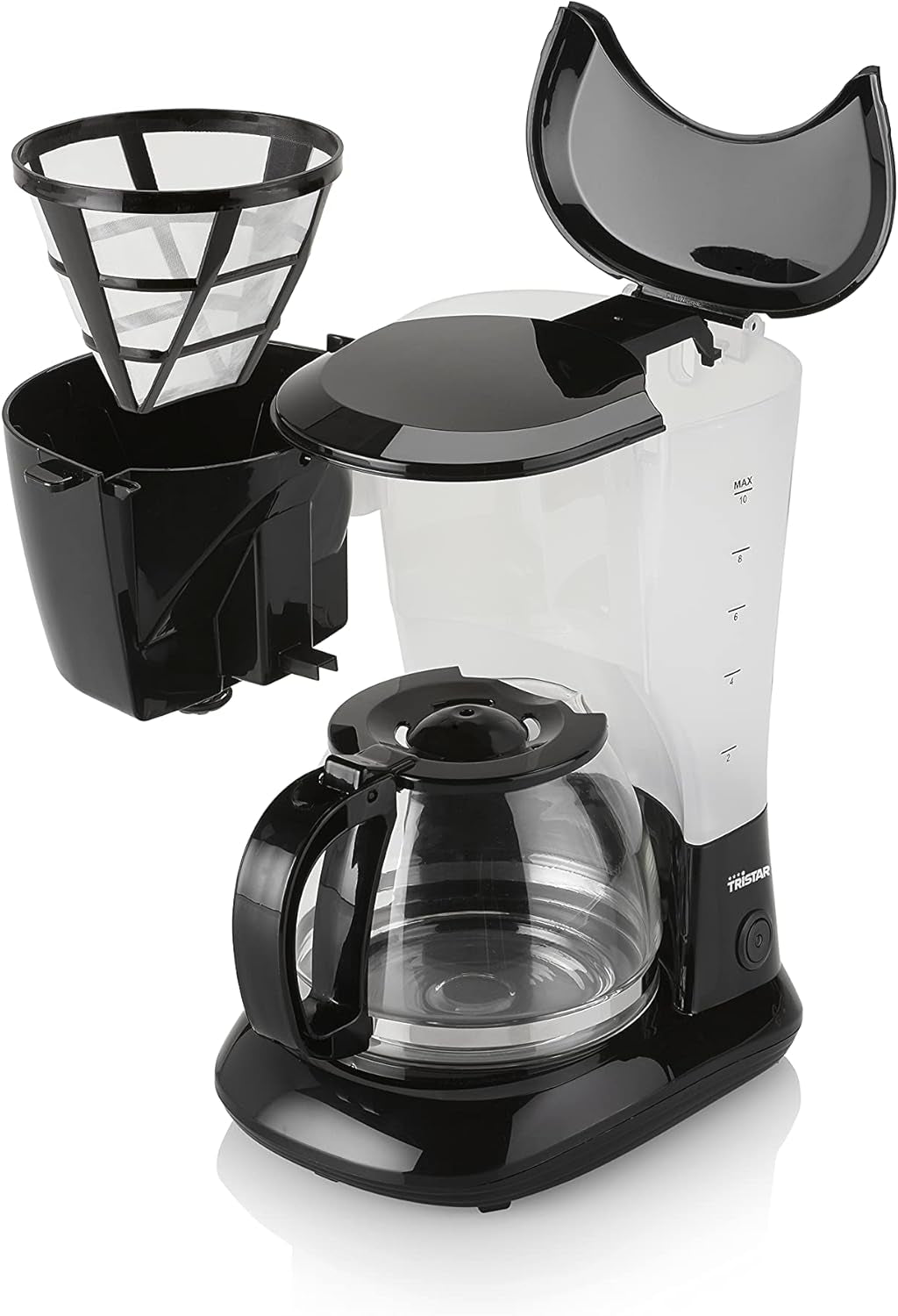 Kávovar Tristar 1,25 l – na 10–12 šálků, vhodný i pro kempování, CM-1245, černý
