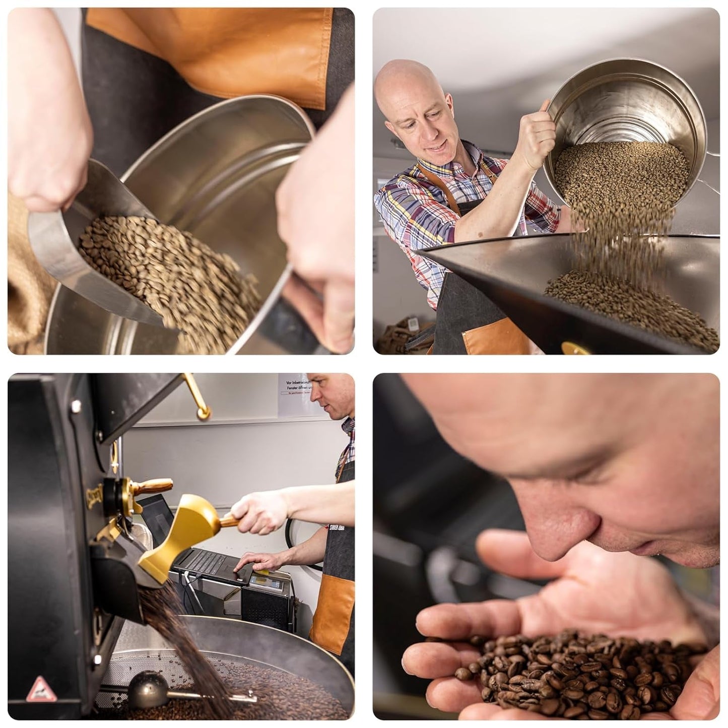 Monzunová malabarská káva STARKER TOBAK, celozrnná, ručně pražená - středně pražená, Indie, 100% Arabica, vhodná pro filtrovanou kávu, French Press, plně automatické kávovary, šetrná k žaludku - extra nízká kyselost
