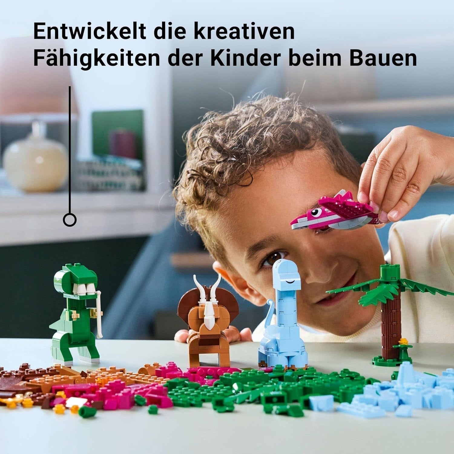 Stavebnice LEGO Classic Kreativní dinosauři s modely zvířat a figurkami vyrobenými z cihel, nápaditý herní zážitek, dárek pro chlapce a dívky od 5 let, včetně T.Rexe a Triceratopse 11041 stavebnic Besuche den LEGO-Store