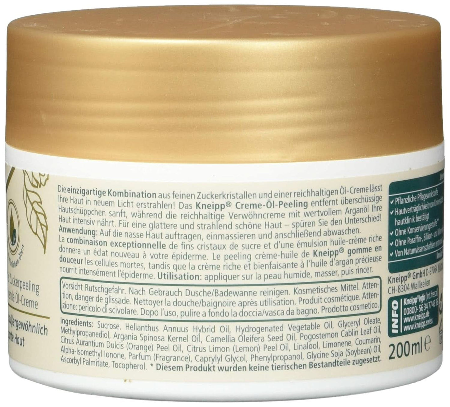 Kneipp Pampering Cream Oil Scrub, 200 ml Kosmetika a kosmetika Naty Shop