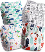 Littles a Bloomz FLP2-0406 Standard Clip opakovaně použitelná plena, 4 plenky