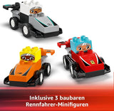 LEGO DUPLO Town F1 Team Závodní auta se závodníky, stavebnice pro celou rodinu, nápaditý herní zážitek, narozeninový dárek pro batolata, chlapce a dívky od 2 let 10445 Stavebnice Besuche den LEGO-Store