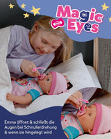 BABY Born Emma - panenka 43 cm - 10 funkcí včetně příslušenství a matrace - Plně funguje bez baterií - Vhodné pro děti od 3 let