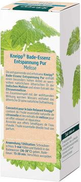 Kneipp Bade, koupelový olej s přírodním esenciálním olejem indické meduňky a extraktem z meduňky, 100 ml Naty Shop