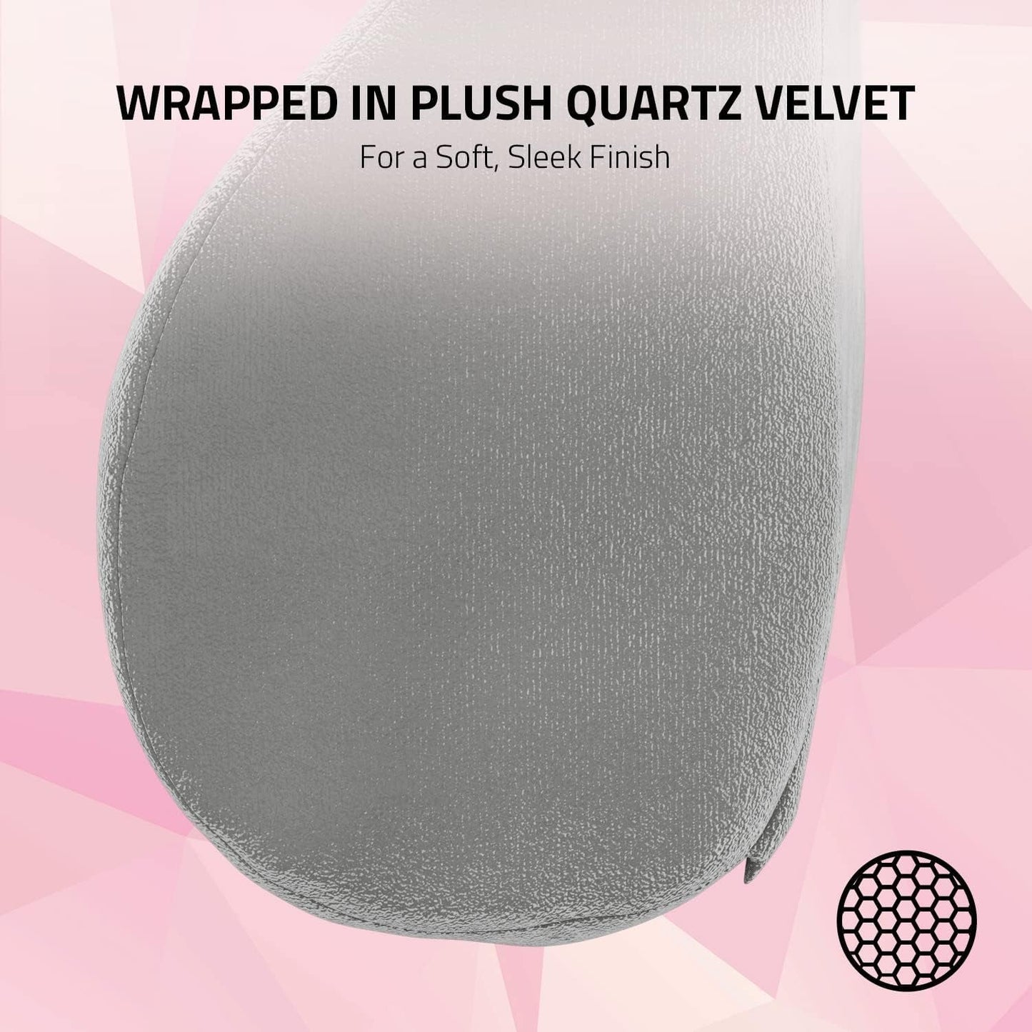 Polštář hlavy Razer – Polštář na krk a hlavu pro herní židle (ergonomický design, paměťová pěna, měkký černý sametový potah) Standardní polštáře Quartz Naty Shop