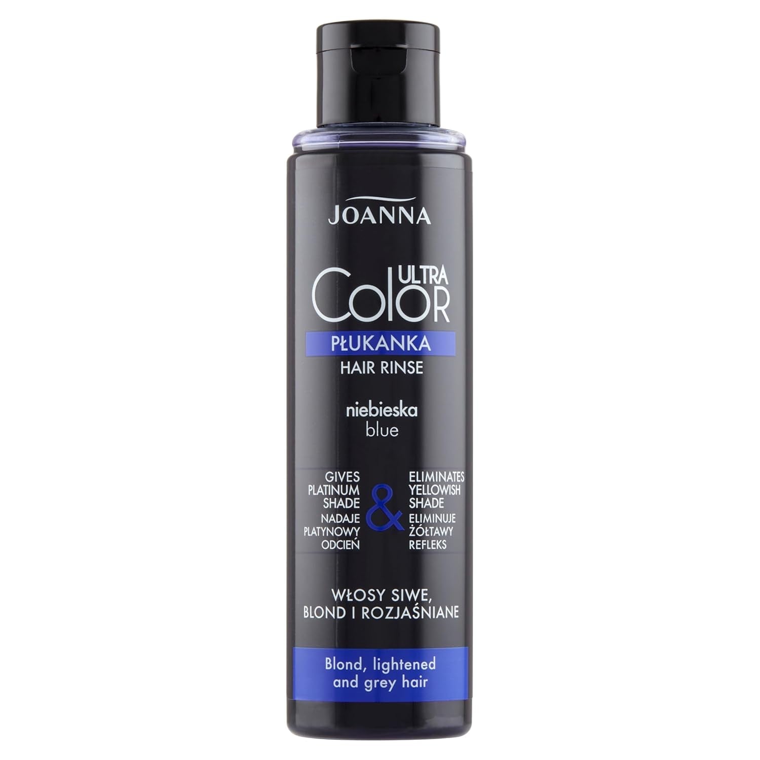 Joanna Ultra Color - Růžový kondicionér pro blond a světlé vlasy - Pastelově růžová - Přirozený lesk - Odstraňuje žlutý odstín z šedo-blond vlasů - Dočasný efekt - 150 ml Barva na vlasy Naty Shop Platinum 150 M (1 balení)