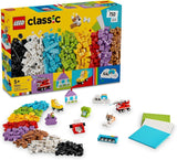Kreativní sada LEGO Classic na stavění a hraní - sada s barevnými kostkami - postavte si dům, psa, legrační autíčko, klavírní klávesnici a duhu - řemeslná sada pro chlapce a dívky od 5 let Stavebnice Besuche den LEGO-Store Výchozí název