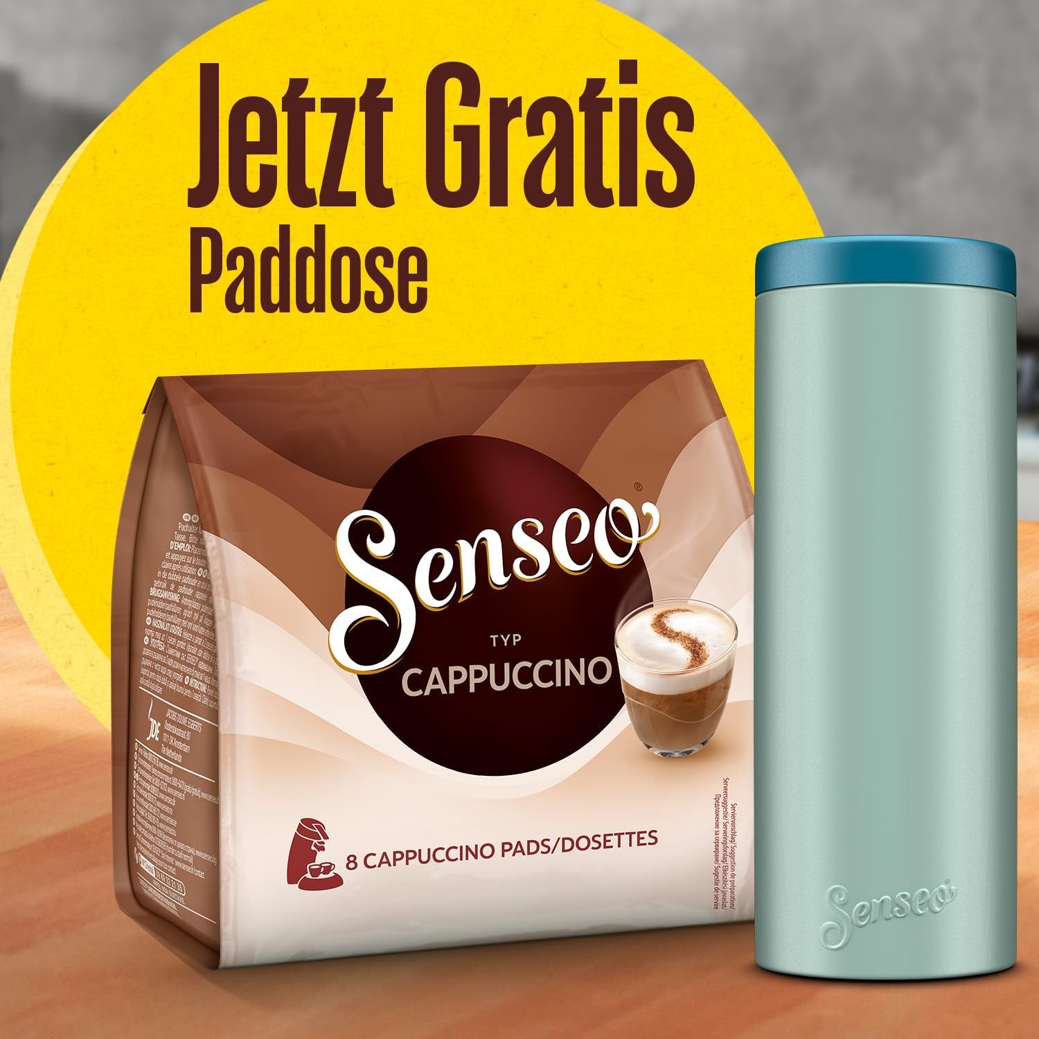 Cappuccino Pads, 10 x 8 Getränke, 80 Kaffee Pads, včetně Pad Dose