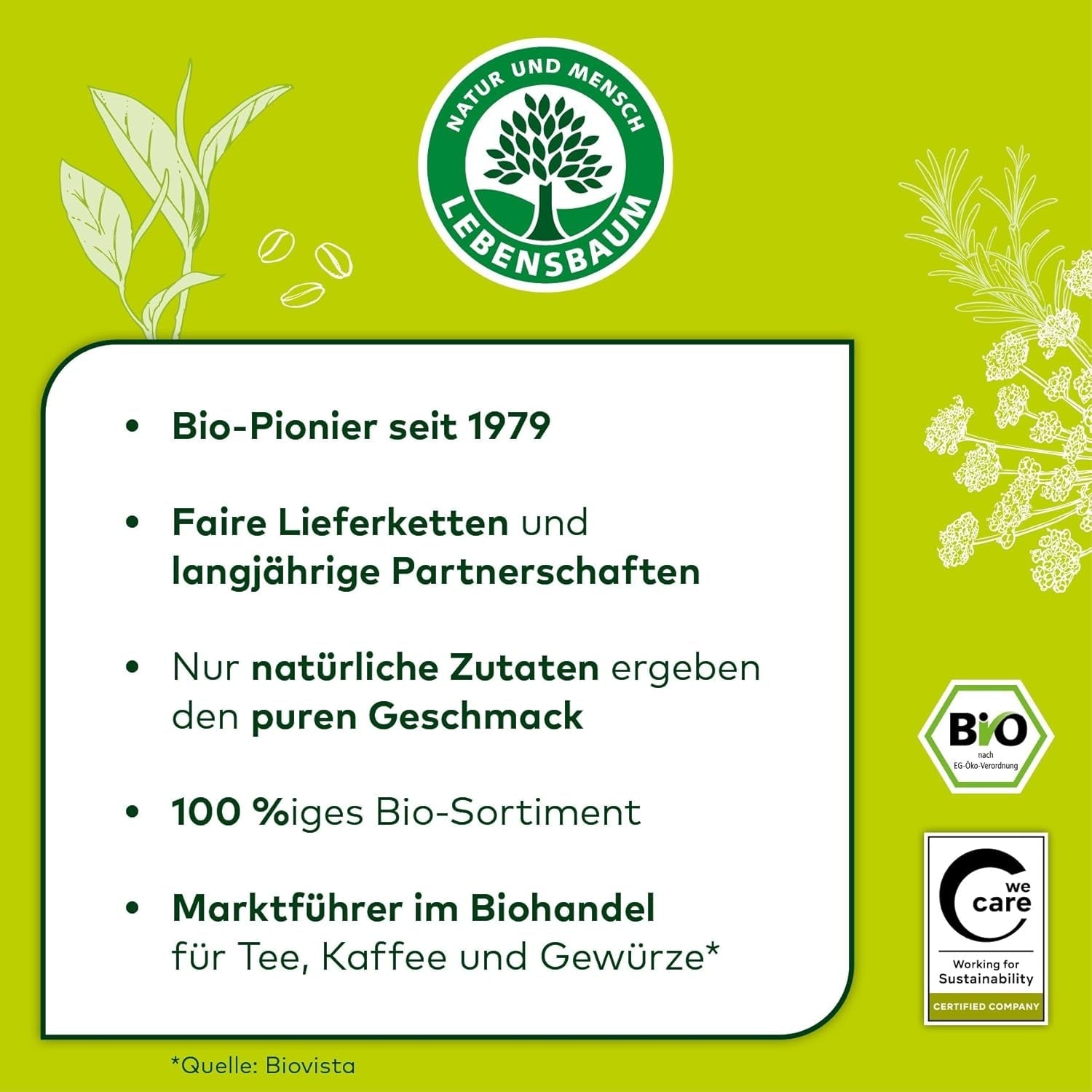 LEBENSBAUM 2x Kaffee Gourmet Klassisch, ganze Bohne, Bio Kaffee aus Arabica-Bohnen, Intensität 3/5, ausgefunger, aromatischer Genuss, 2 x 1 kg...