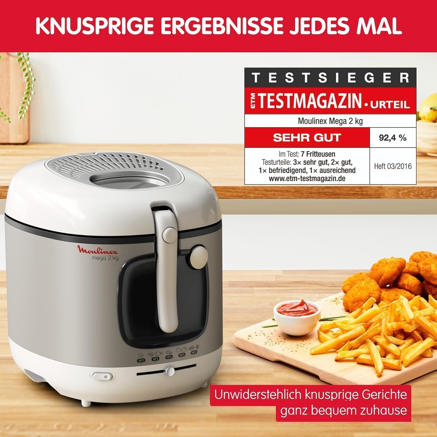Fritéza AM4800 Mega 2Kg, olejová fritéza, pachový filtr, 1800 W Domácí spotřebiče Naty Shop