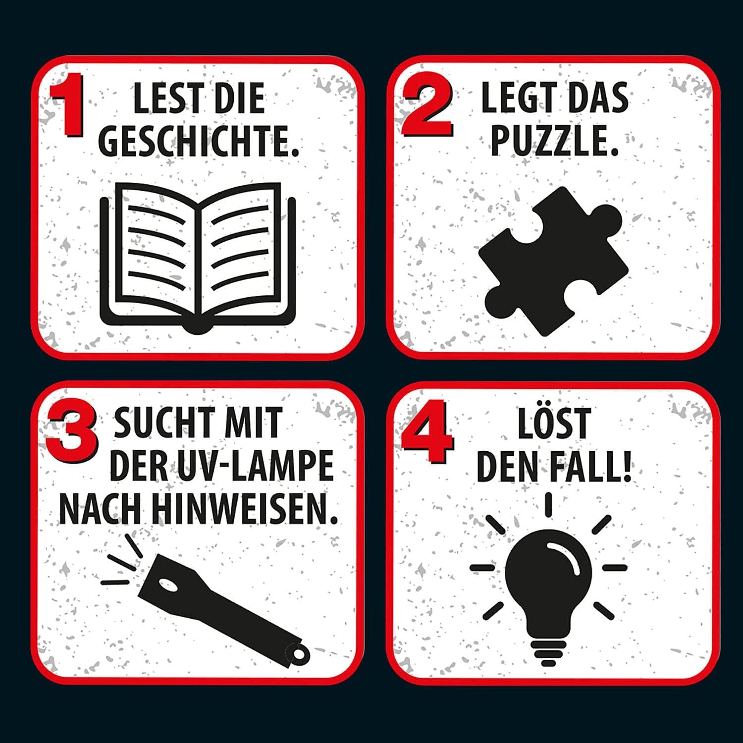 Tři??? - Crime Puzzle - The Villa of the Puzzles By KOSMOS 697976, 300 dílků, Svítí ve tmě, S UV lampou, Čtení, Puzzle, Řešení hlavolamů, Detektivní puzzle Od 10 let Puzzle Naty Shop