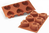 Silikomart 20.036.00.0060 SF 036, Kitchen Heart Naty Shop L (69,5 x 72 mm, hloubka 39,5 mm. Objem: 6 x 125 ml) Sf124 Passion, 6 x vroubkované srdce