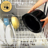 Pomalý hrnec Crockpot,| 3,5 litru (3-4 osoby), nádoba na opékání masa a zeleniny, nerezový pomalý hrnec Naty Shop