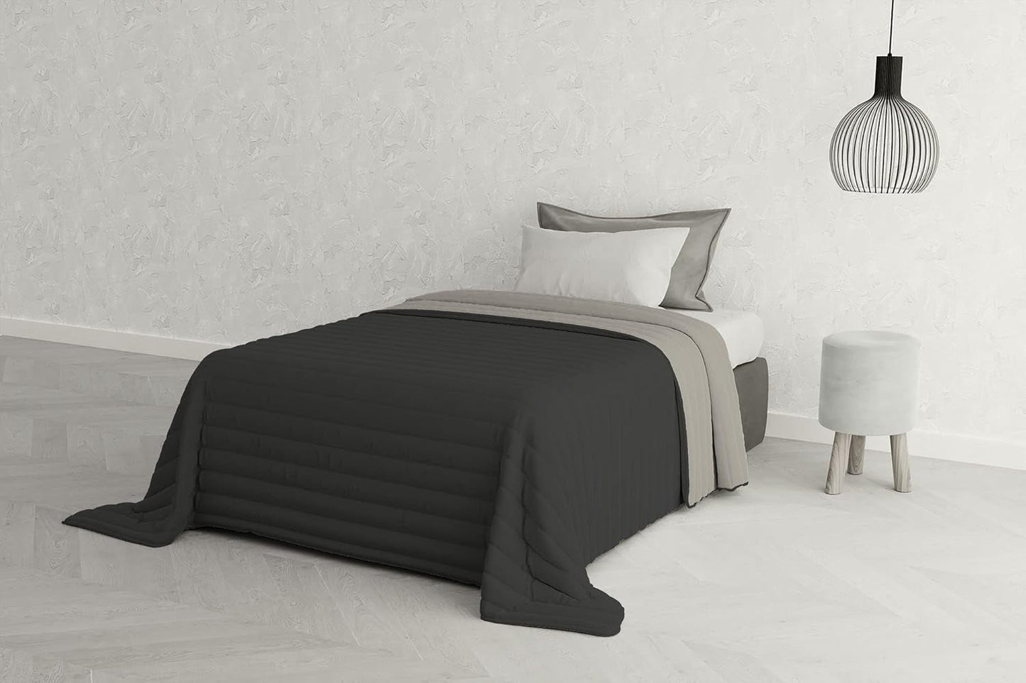 Italské povlečení Estivo jednolůžko, povlečení, Aqua, 170 X 270 Cm Peřiny a přikrývky Naty Shop Grey 170 X 270 Cm