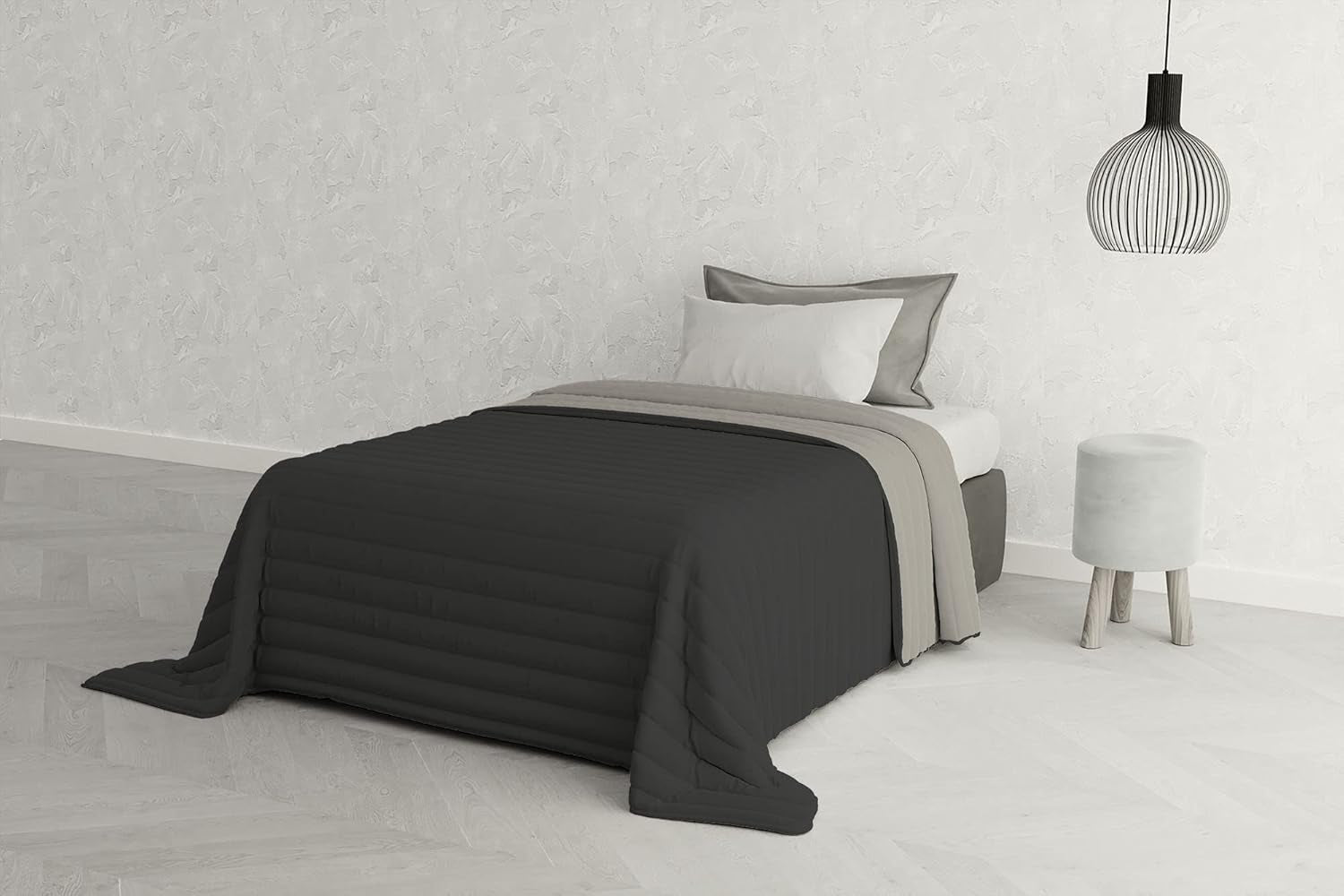 Italské povlečení Estivo jednolůžko, povlečení, Aqua, 170 X 270 Cm Peřiny a přikrývky Naty Shop Grey 170 X 270 Cm
