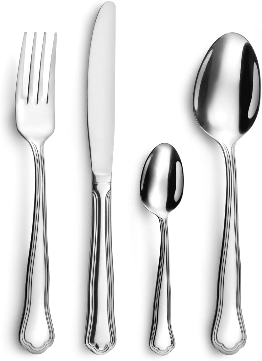 Amefa příbory CONTOUR URFE, 6 osob, leštěná nerezová ocel, 24 kusů Kitchen Naty Shop