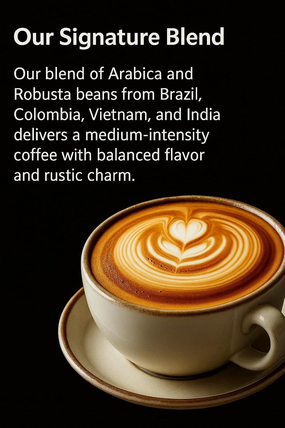 Kávová zrna 250g – Vysoce kvalitní espresso Arabica a Robusta, ručně pražené na dřevě, pro plnou a aromatickou chuť kávových zrn