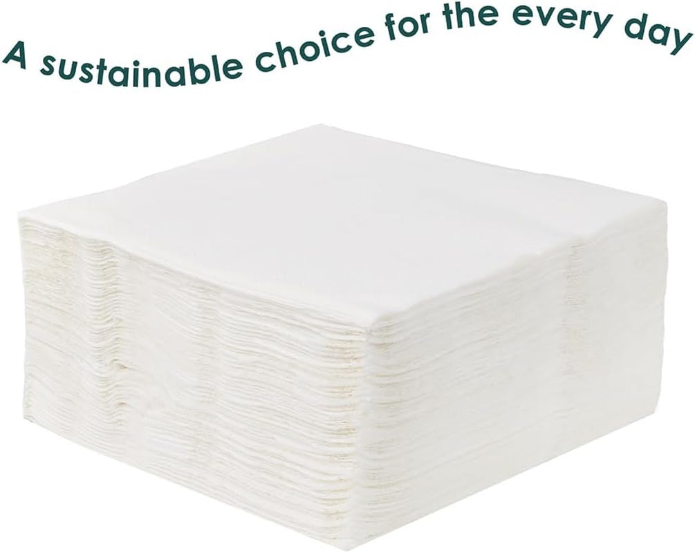 Table Kind 100 bílých měkkých ubrousků ve velkém, vysoce kvalitní ubrousky pro párty, catering a každodenní použití, FSC, udržitelné a recyklovatelné, vyrobené v EU | 2vrstvý | 33 cm