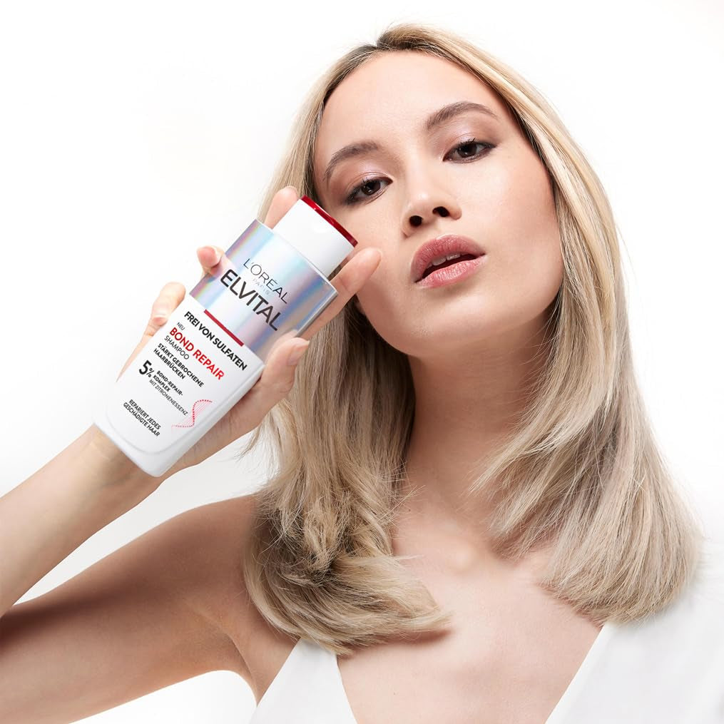 L'Oréal Paris Elvital Bond Repair Shampoo, Jemný čisticí prostředek pro obnovu vlasů L'Oréal sprchový kout a koupel