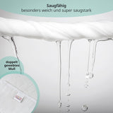MAKIAN Mušelínové čtverce, Balení po 10 ks, 80x80 cm, Oeko-TEX® Standard 100 Certified, 10 Premium utěrky na odříhnutí – Dvojité tkané látkové čtverce / Mušelínové čtverce, odolné proti varu – bílé