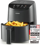 Horkovzdušná fritéza COSORI, vzduchová fritéza 12 v 1 XXL 6,2 l, horkovzdušná fritéza s okénkem a připomínkou míchání, 80 receptů Domácí spotřebiče Naty Shop Light Black 2L Mini
