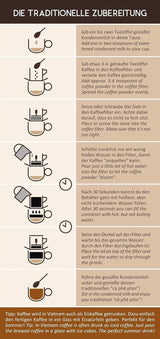 VietBeans Traditional – Ganze Kaffeebohnen – Traditionelle Trommelröstung – Hochwertiger vietnamesischer Kaffee – Geeignet für Fullyautomaten – 250 g